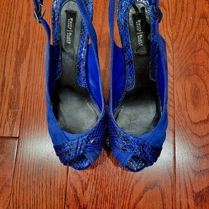 White House Black Market Platform Blue Heels